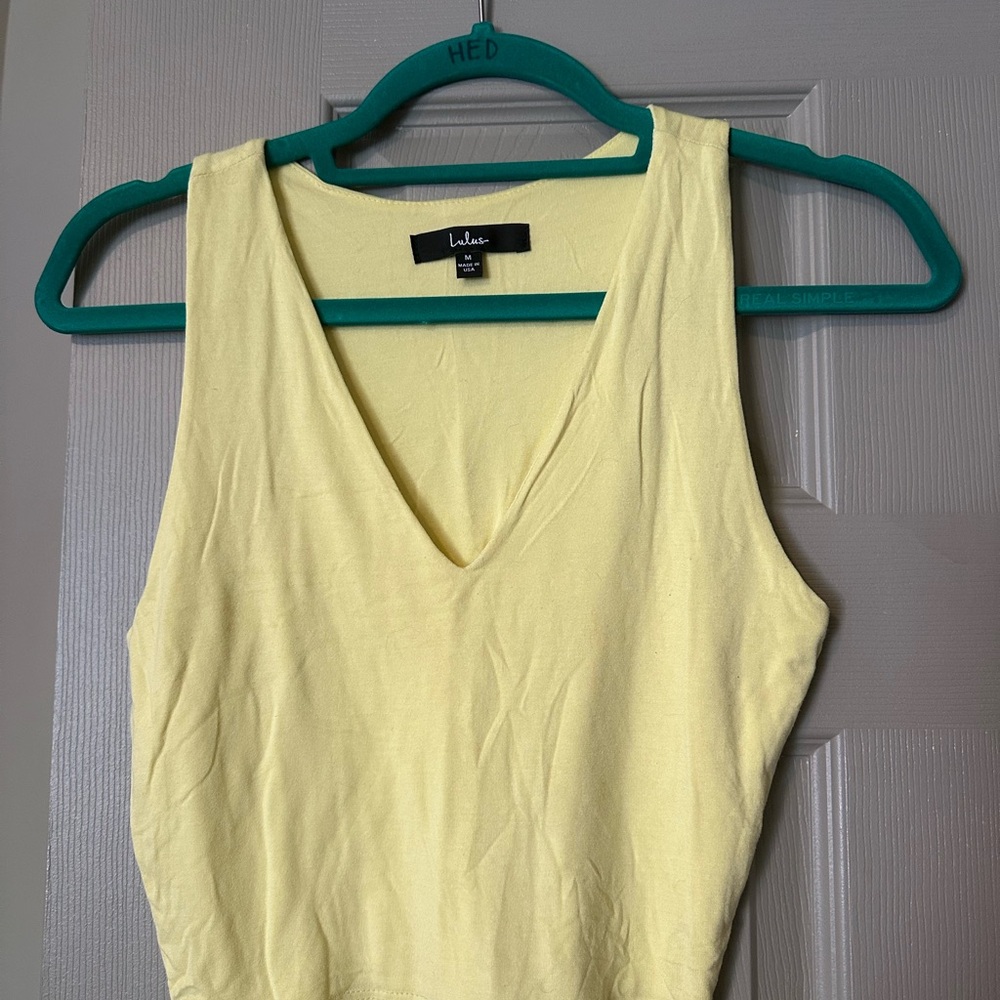 Lulu's Yellow Sleeveless Going Out Top